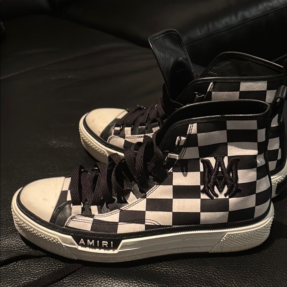 AMIRI Checkered Black and White High-Tops